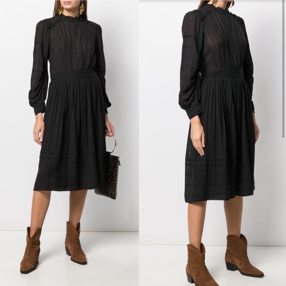 Isabel Marant Etoile Odea pintuck midi dress 40/8